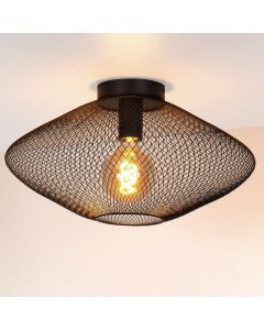 Black flush ceiling light modern, Mesh