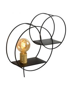Golden wall light retro, Circle, with switch