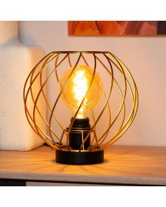 Brass table lamp classic, Danza, with switch