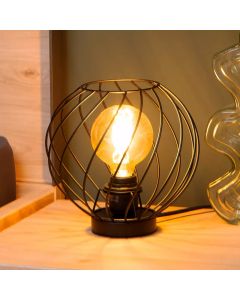 Black table lamp classic, Danza, with switch