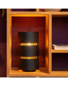 Black table lamp modern, Rosas, with switch