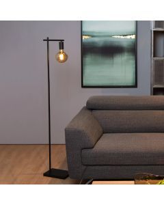 Black floor lamp modern, Leanne, with switch