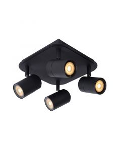 Black bathroom ceiling spotlight modern, Lennert, IP44