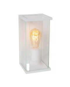 White outdoor wall light with motion sensor modern, Claire, IP54