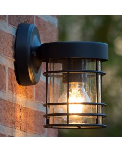 Black wall light modern, Keppel, IP23