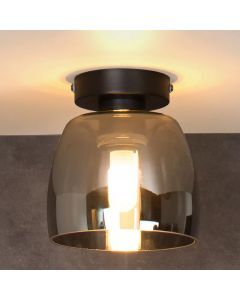 Grey flush ceiling light retro, Tyler, IP44