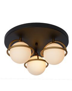 Black bathroom ceiling light classic, Isobel, IP44