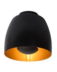 Black flush ceiling light classic, Nolan