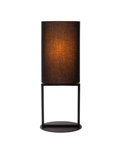 Black table lamp rustic, Herman, with switch