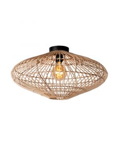 Wooden flush ceiling light rustic, Magali