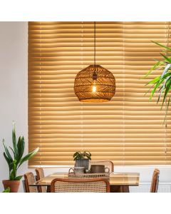 Rattan pendant light yellow, Moloko