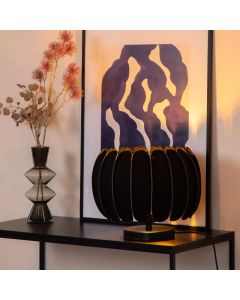 Black table lamp modern, Spencer, with switch