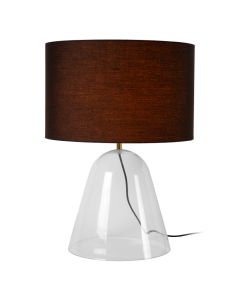 Black table lamp modern, Campana, with switch