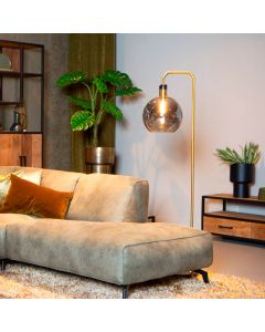 Grey floor lamp vintage, Julius, with switch
