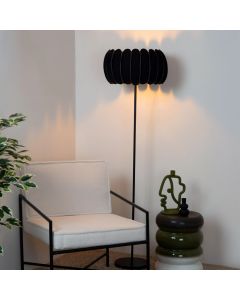 Black floor lamp modern, Spencer, with switch