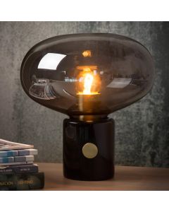 Marble table lamp grey, Charlize, with switch