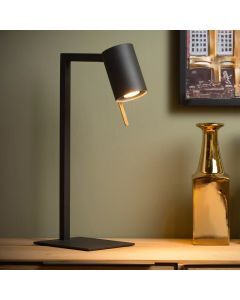 Black desk lamp modern, Lesley, with switch
