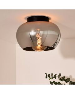 Grey flush ceiling light modern, Judi