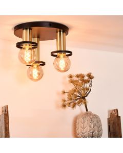 Golden flush ceiling light modern, Anaka