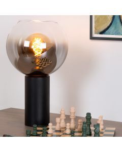 Black table lamp modern, Marius, with switch