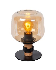 Amber table lamp retro, Ilona, with switch