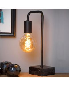 Black table lamp modern, Lorin, with switch