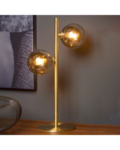 Golden table lamp retro, Tycho, with switch