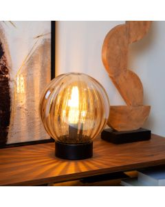 Amber table lamp retro, Monsaraz, with switch