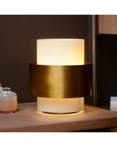 Golden table lamp classic, Firmin, with switch