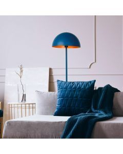 Blue floor lamp modern, Siemon, with switch