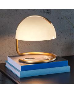 White table lamp retro, Cato, with switch