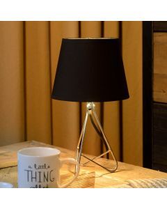 Chrome table lamp modern, Gitta, with switch