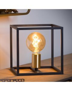 Golden table lamp modern, Ruben, with switch