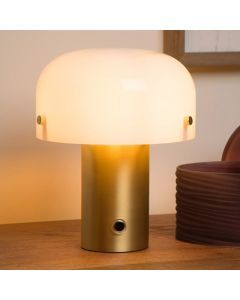 Golden table lamp rustic, Timon, with switch