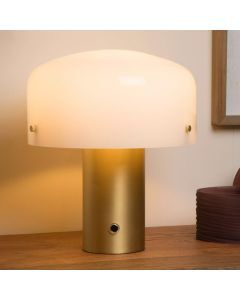 Golden table lamp rustic, Timon, with switch