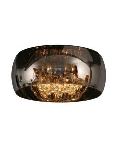Chrome flush ceiling light modern, Pearl