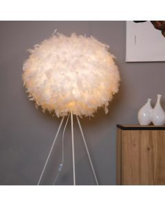White floor lamp modern, Goosy, with switch