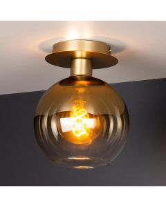 Golden flush ceiling light retro, Marius