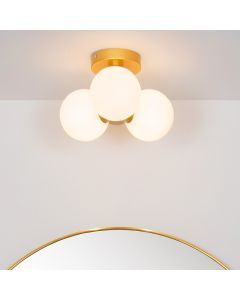 Golden bathroom ceiling light modern, Trudy, IP44