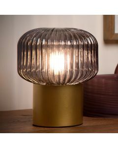 Golden table lamp retro, Jany, with switch