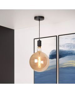 Black dining table hanging lamp classic, Jova