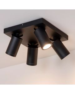 Black ceiling spotlight modern, Taylor, IP44