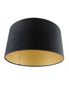 Black Velor lampshade Melanie, Fabric, Modern
