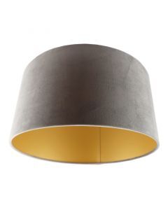 Grey Velor lampshade Melanie, Fabric, Modern