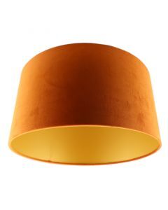 Orange Velor lampshade Melanie, Fabric, Modern