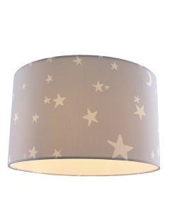 Fabric kid's ceiling light grey, Stars