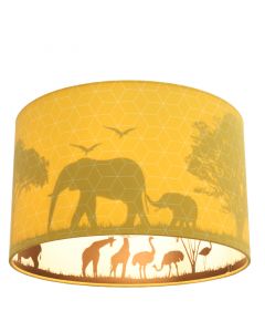 Fabric kid's ceiling light yellow, Safari