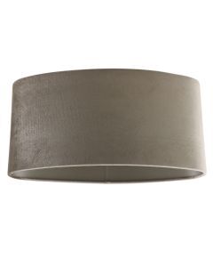 40 cm oval velvet lamp shade taupe, Rody