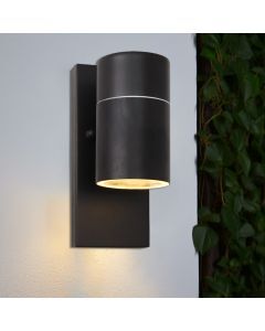 Modern outdoor wall light with dusk to dawn sensor black, Pedro, IP44