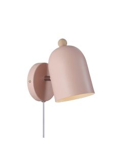 Pink children's wall light metal, Gaston, with switch